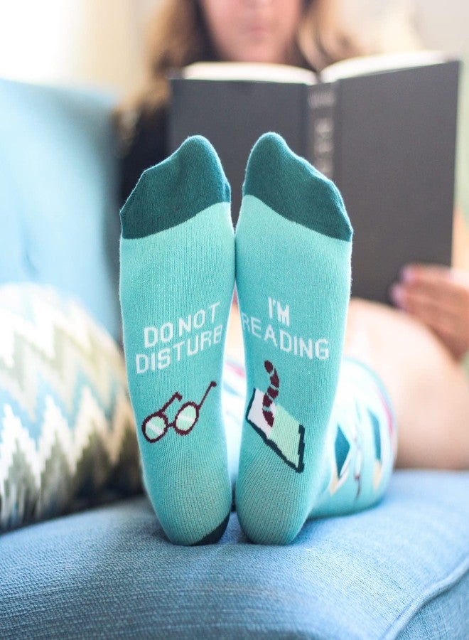 Lavley Book and Reading Socks for Adults - Funny Gifts for Reader - Unisex for Men and Women, One Size (US, Alpha, One Size, Regular, Regular, Do Not Disturb I'm Reading) - Image 5